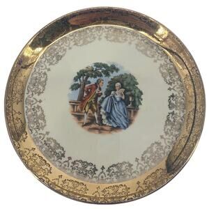 Vintage Sabin Crest-o-Gold 22k Warranted Bread Butter Dessert Plate